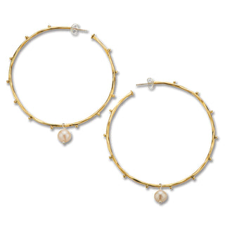 Palas Pearl Hoop Earrings