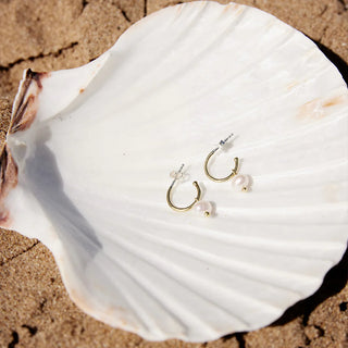 Palas Hoop Earrings - Prosperity Pearl