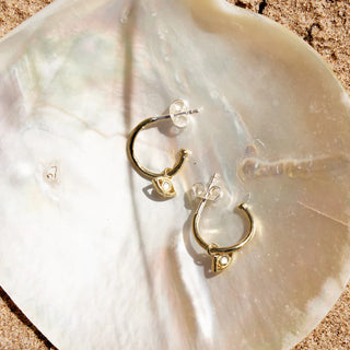 Palas Hoop Earrings - Evil Eye