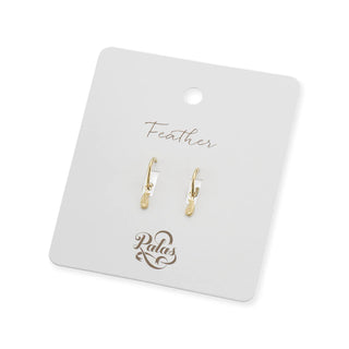 Palas Hoop Earrings - Feather