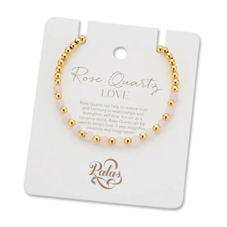 Palas Lotus Purity Bracelet - Love - Rose Quartz