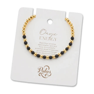 Palas Lotus Purity Bracelet - Energy - Onyx