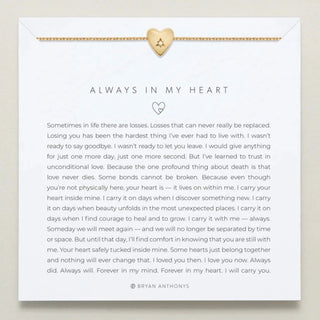 Bryan Anthonys Always In My Heart Gold Grief Icon Necklace