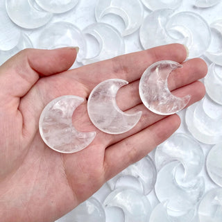 Mini Crystal Moon Clear Quartz - Healing & Energy Amplification