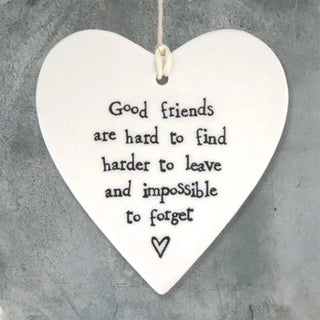 East Of India Hanging Heart – Good Friends