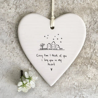 Hanging Heart - Every Time I Think of You I Hug You in my Heart