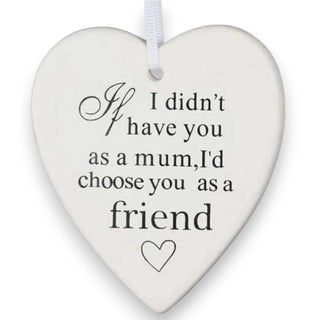 Ceramic Hanging Heart - Mum Friend