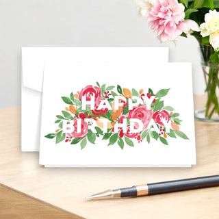 Greeting Card - Happy Birthday (floral)