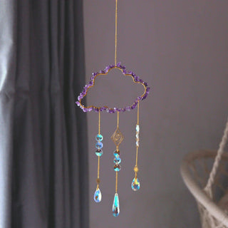 Lucy Fox Eye In The Sky Crystal Suncatcher - Amethyst