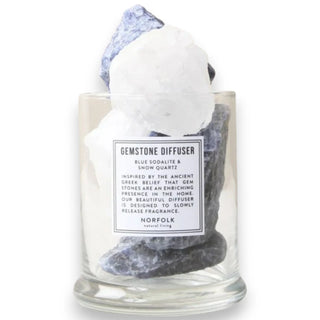 Norfolk Natural Living Gemstone Diffuser - Blue Sodalite & Snow Quartz