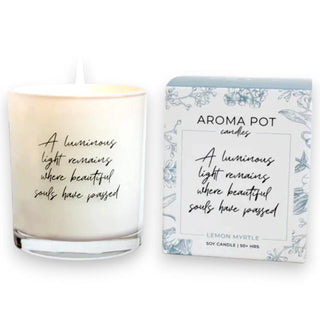 Sympathy Memorial Scented Soy Candle - Lemon Myrtle 50+hrs