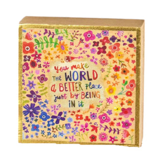 Tiny Block Keepsakes - You Make The World A Better Place