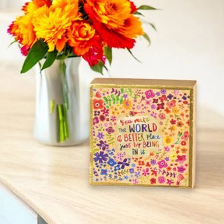 Tiny Block Keepsakes - You Make The World A Better Place