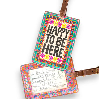 Travel Happy Luggage Tag - Happy To Be Here