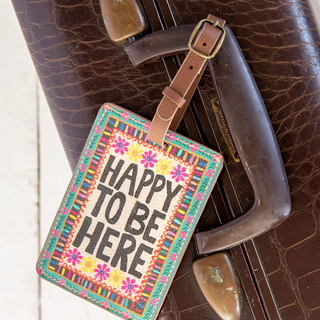 Travel Happy Luggage Tag - Happy To Be Here