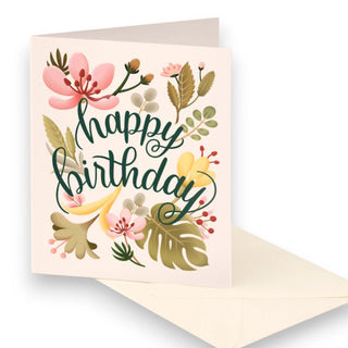 Greeting Card - Tropical Plants Birthday