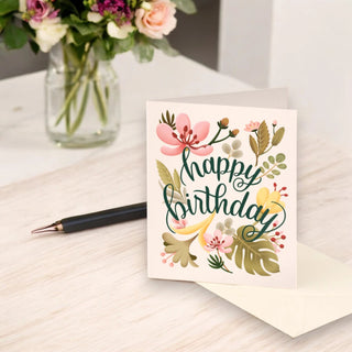 Greeting Card - Tropical Plants Birthday