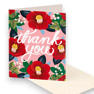 Greeting Card - Tsubaki Camellia Thank You