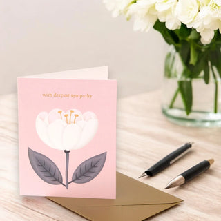 Greeting Card - White Poppy Sympathy