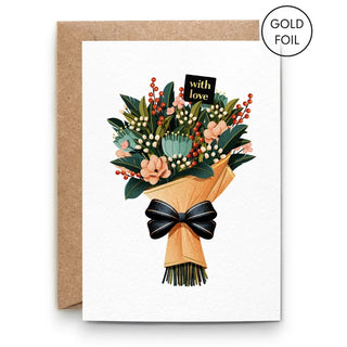 Greeting Card - With Love Bunch of Flowers