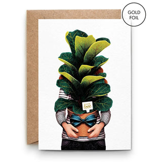 Greeting Card - With Love Plant Lady