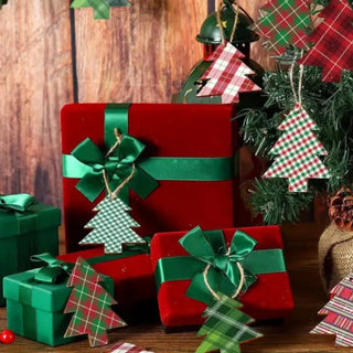 Wooden Christmas Tree Gift tags