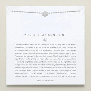 You Are My Sunshine Icon - Silver