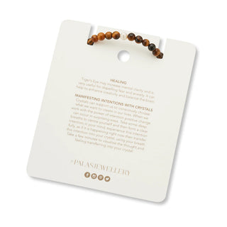 Palas Prosperity Gem Bracelet - Luck - Tiger's Eye & Pearl