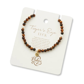 Palas Prosperity Gem Bracelet - Luck - Tiger's Eye & Pearl