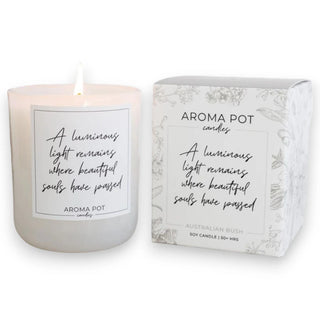 Aroma Pot Candles Sympathy Memorial Scented Soy Candle - Australian Bush 50+hrs