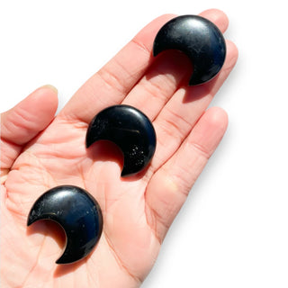 Mini Crystal Moon Black Obsidian - Protection & Grounding