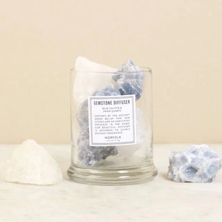 Norfolk Natural Living Gemstone Diffuser Blue Sodalite and Snow Quartz