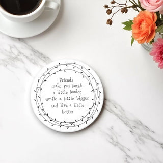 Coaster Round - Friend Laugh Louder