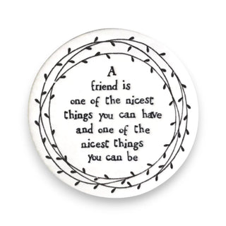 Coaster Round - Friend Is Nicest