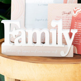 Splosh Word Plaque - Family