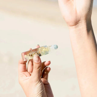 Summer Salt Body Essential Oil Roller Focus Rainbow Fluorite
