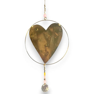 Hanging Hammered Heart