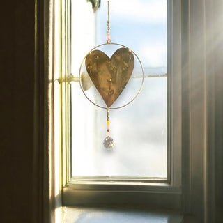 Hanging Hammered Heart