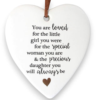 Ceramic Hanging Heart - Precious Daughter