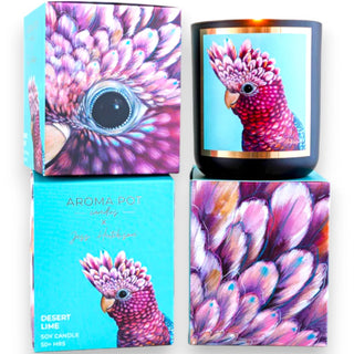 Aroma Pot Candles Australian Artist Soy Candle - Desert Lime 50+hrs