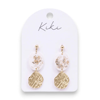 KiKi Light Shimmer Oval Earrings