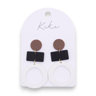 Splosh Kiki Black & White Dangle Earrings