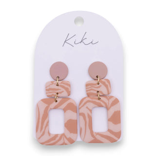 Splosh Kiki Pink Pattern Earrings