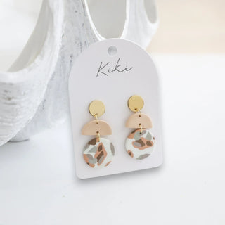 Kiki Beige Terrazzo Earrings