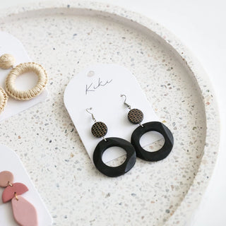 Splosh Kiki Black Dangle Earrings