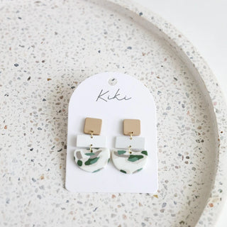 Splosh Kiki Green Terrazzo Earrings