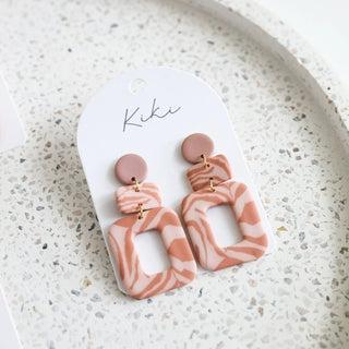 Splosh Kiki Pink Pattern Earrings