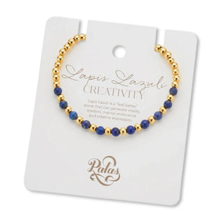 Palas Lotus Purity Bracelet - Creativity - Lapis Lazuli