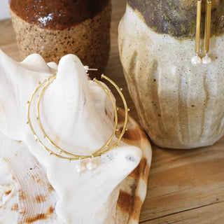Palas Pearl Hoop Earrings