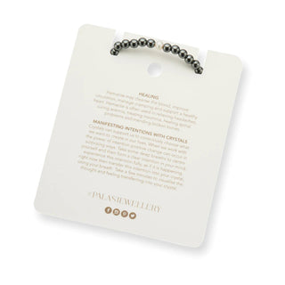 Palas Prosperity Gem Bracelet - Strength - Hematite & Pearl